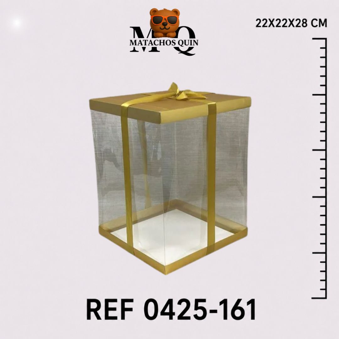 CAJA DE ACETATO DORADA MEDIANA
