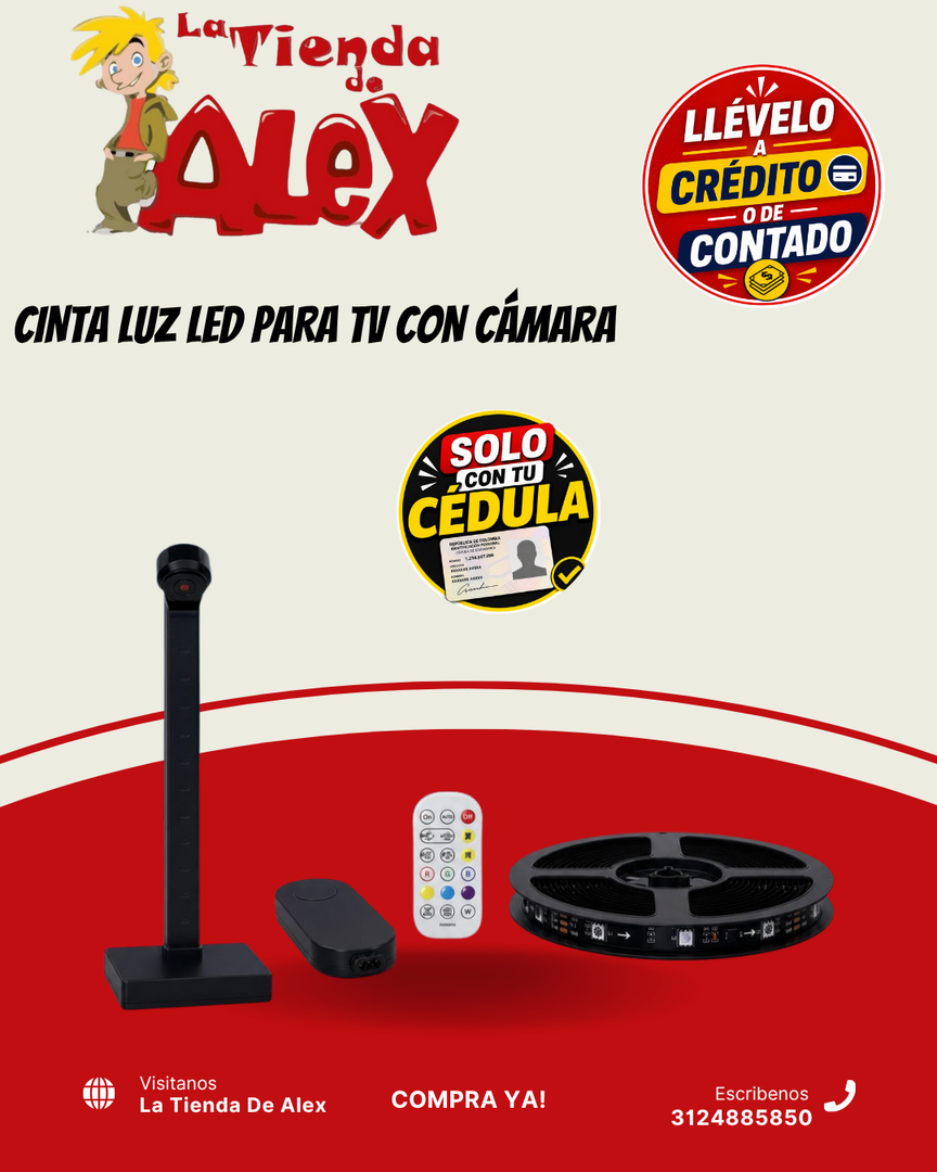 CINTA LUZ LED PARA TV CON CÁMARA