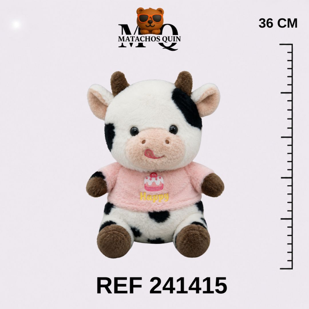 VACA CON CAMISA ROSADITA