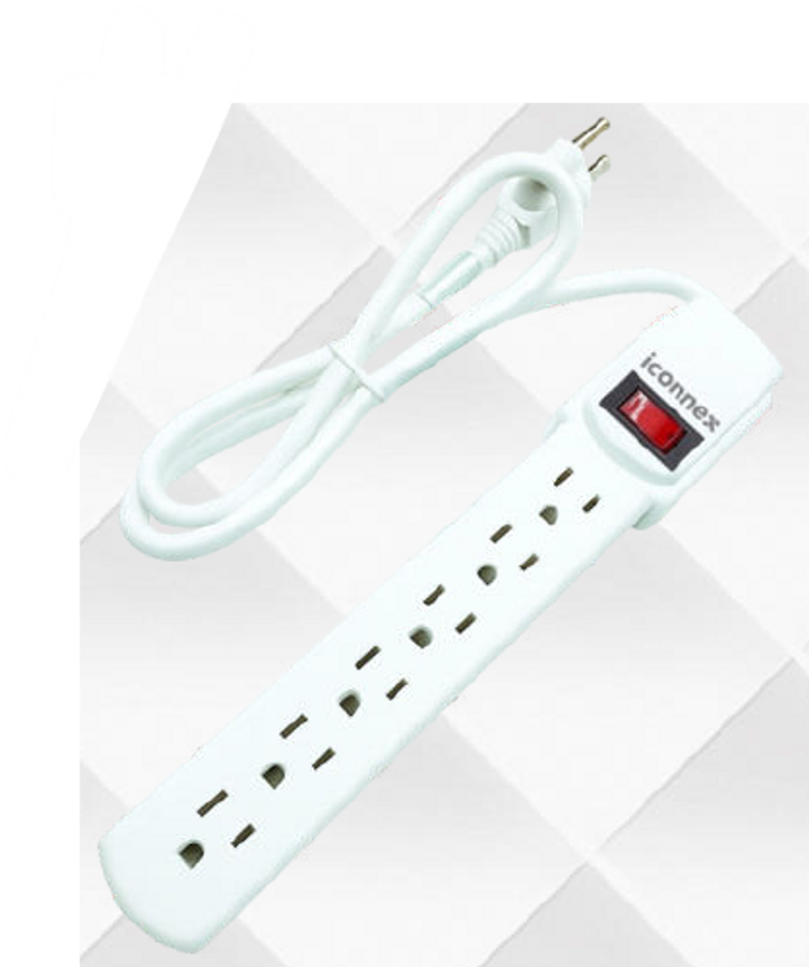 MULTITOMA 6 TOMAS BLANCA 14AWG ICONNEX