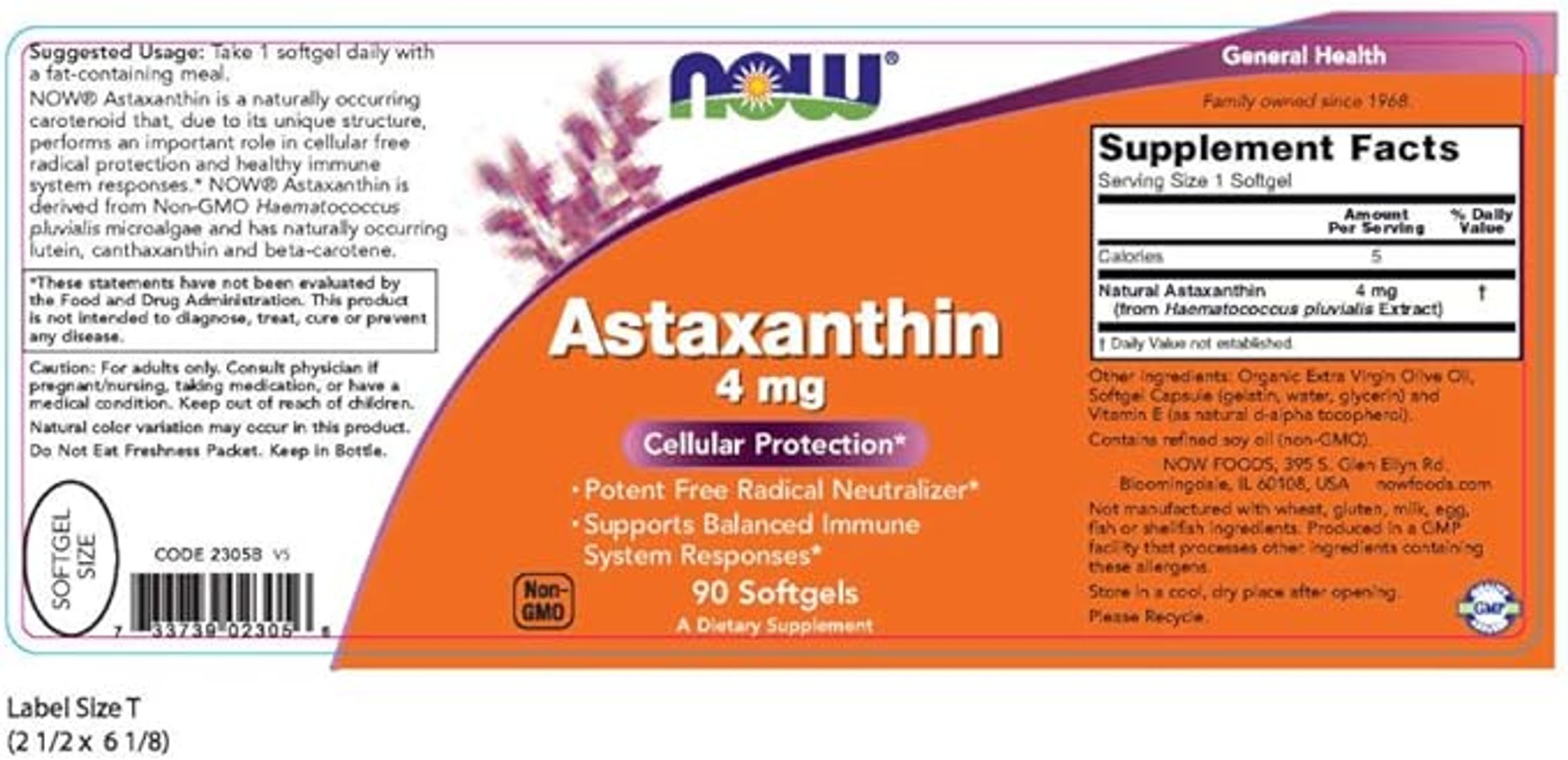 Astaxantina 4 mg 90Softgels