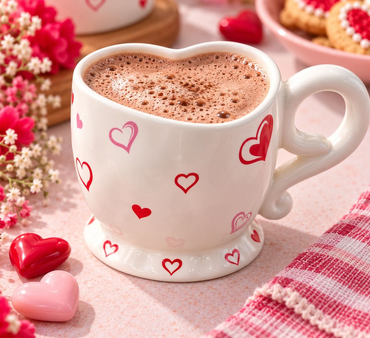 Mug corazones 