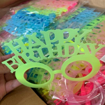 Imagen del producto GAFA NEON HAPPY BIRTHDAY X 12 UNIDADES