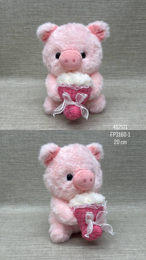 CERDITO CON RAMO 20 CM