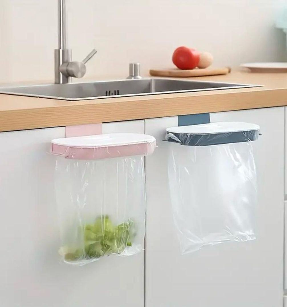 Soporte con tapa para bolsa de basura