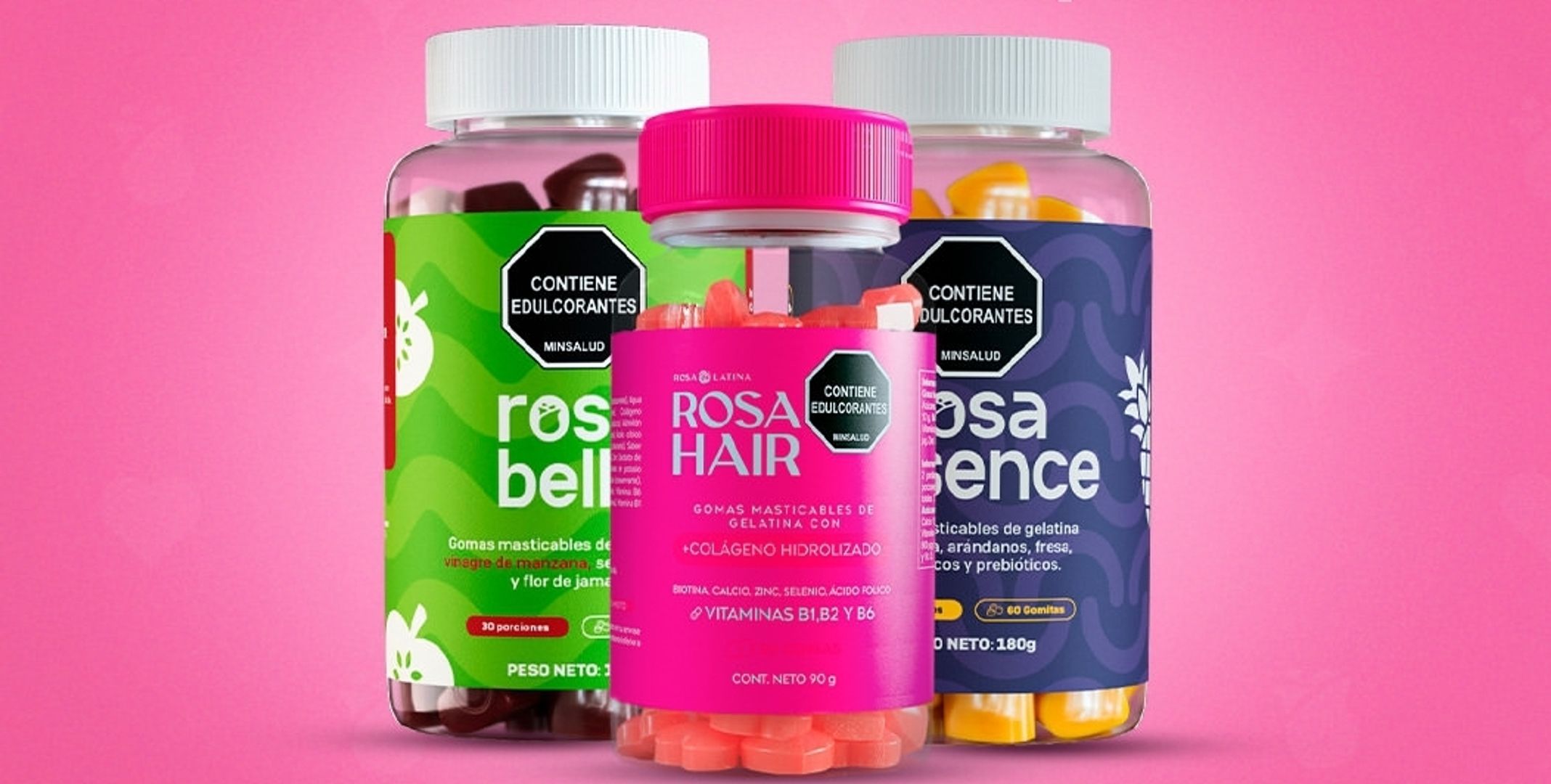 Kit Gomitas Rosa latinas