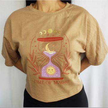 Oversize Crop Top Dama - imagen 1