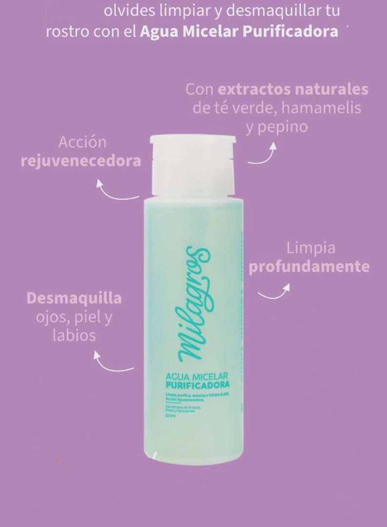 Agua micelar milagros 