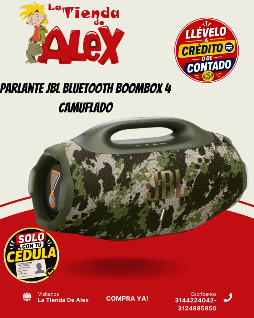 Parlante JBL Bluetooth Boombox 4 Camuflado