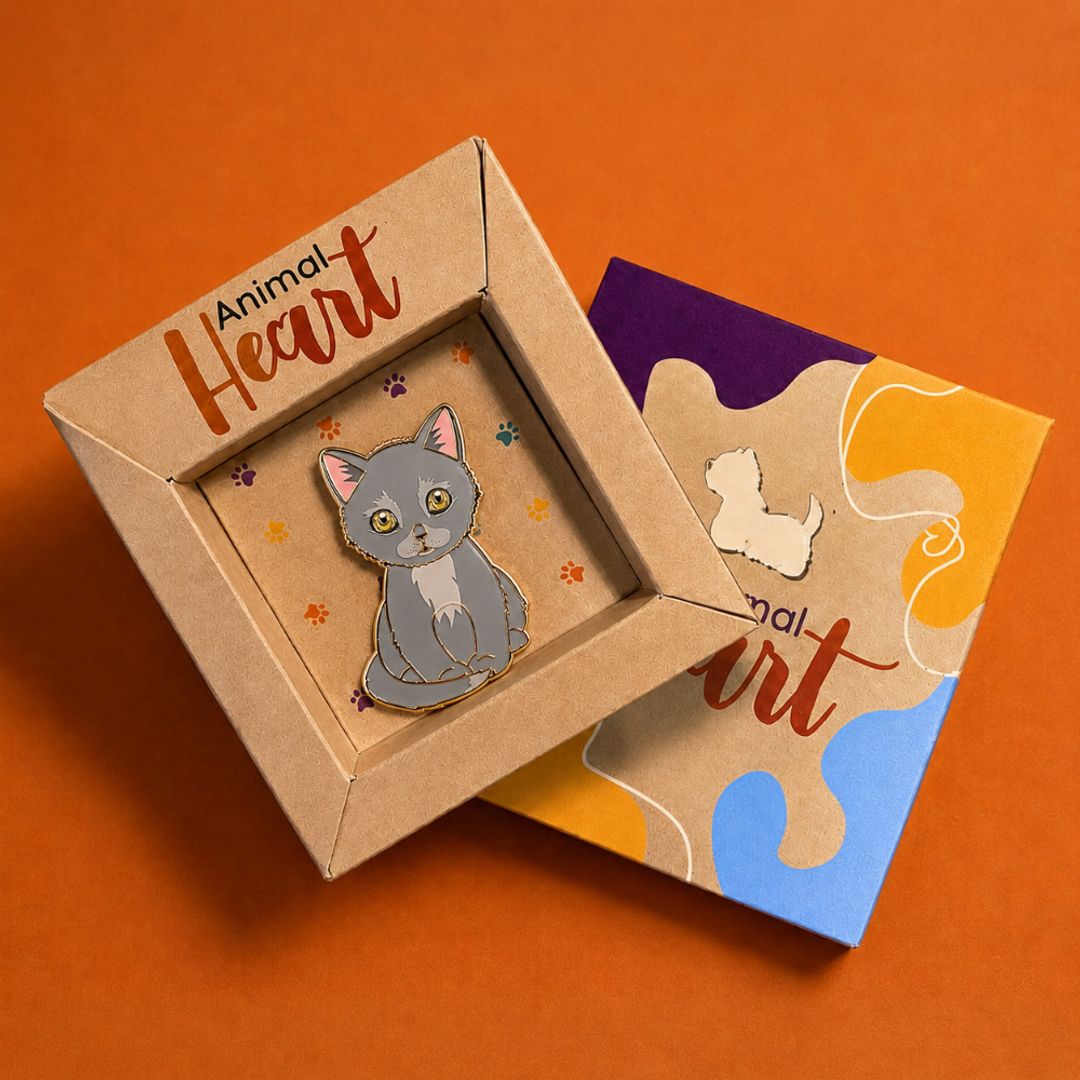 PIN GATO GRIS