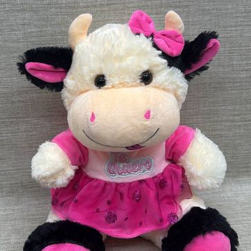 Imagen del producto VAQUITA CON VESTIDO Y MOÑO 30CM