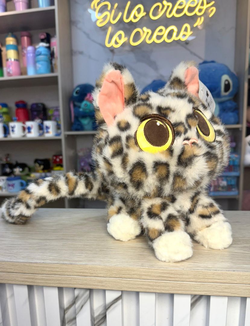  PELUCHE GATO MANCHAS 20cm