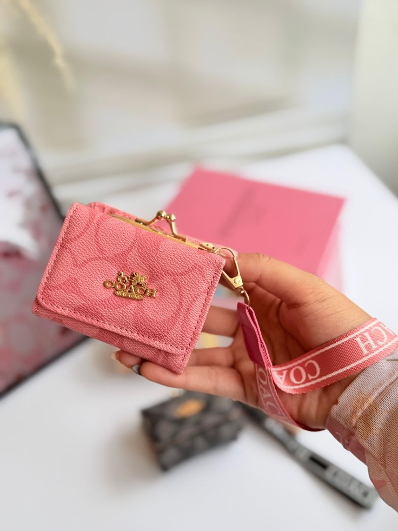MINI CARTERA MONEDERA CH 4521 ROSA