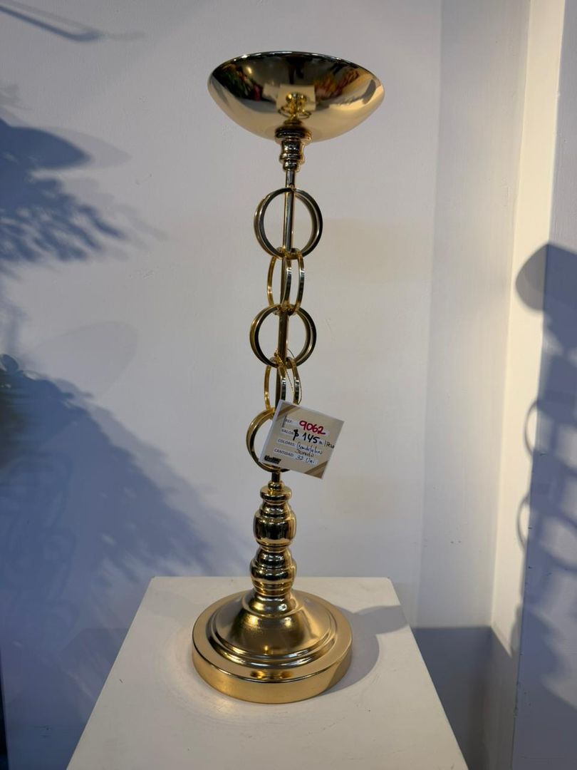 CANDELABRO CROMADO CIRCULOS