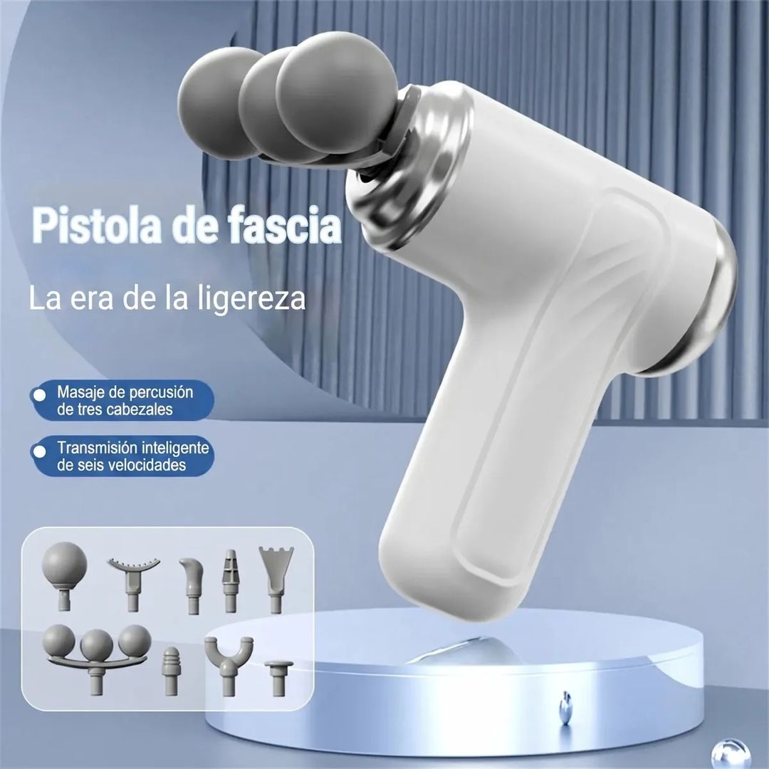 MASAJEADOR PISTOLA RECARGABLE FASCIL GUN X3 LIGHT AGE