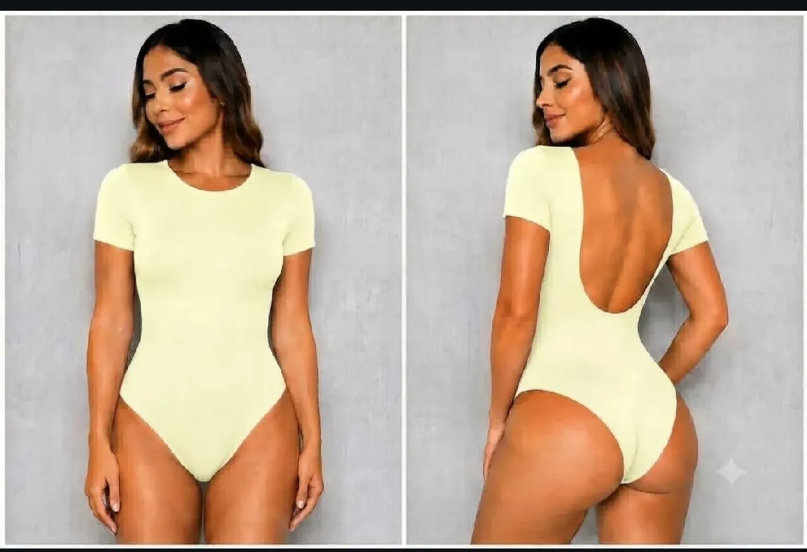 Body sexy manga corta 