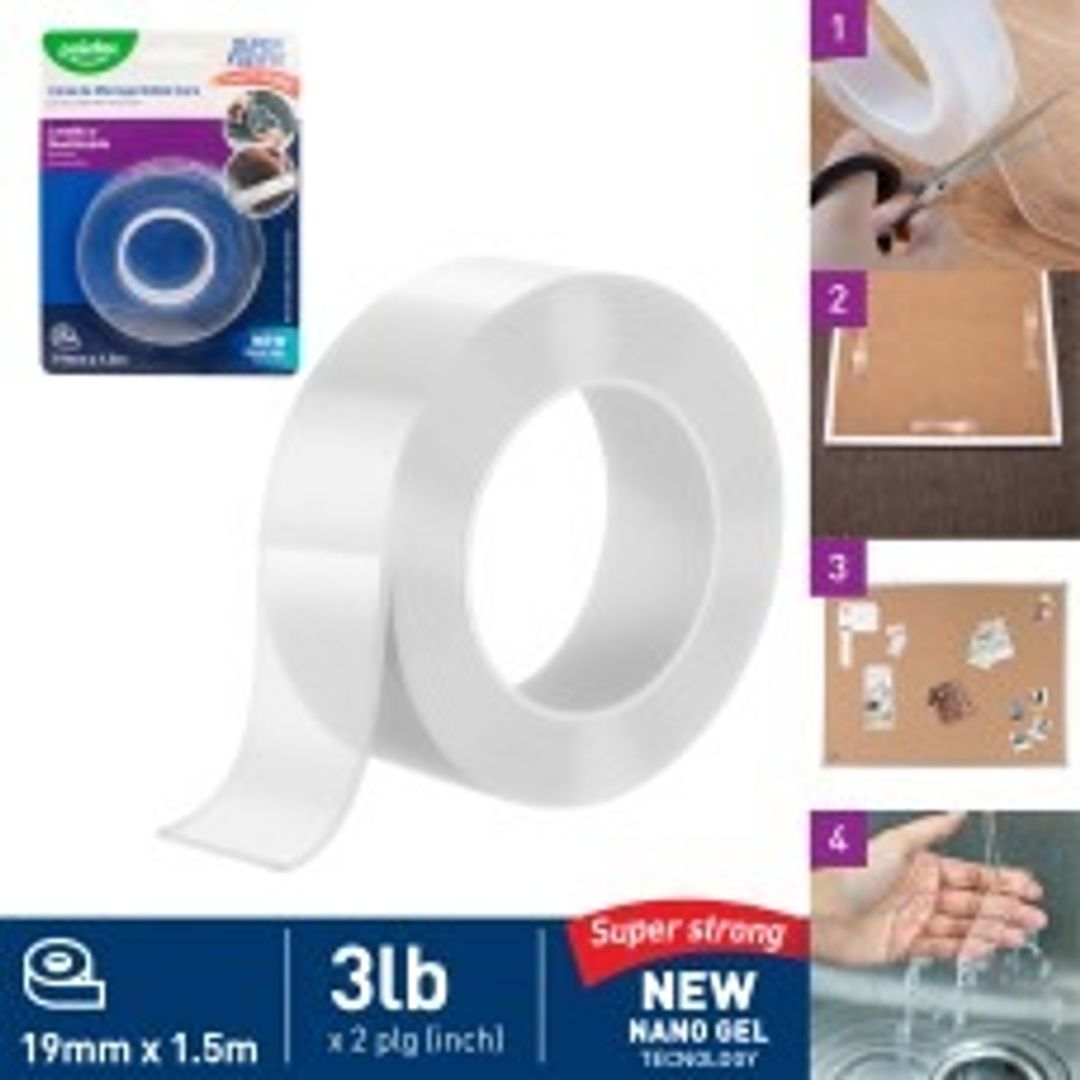 CINTA DE MONTAJE DOBLE CARA 1.5m