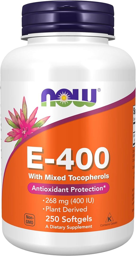 E-400 Vitamina E400 UI MT 268mg 250 Cap Blandas NOW