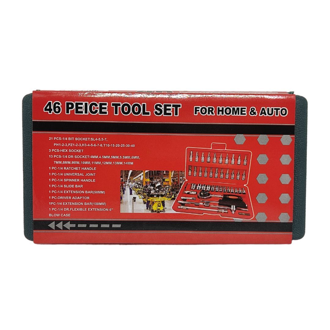 JUEGO DE RACHE Y PUNTAS x46PCS