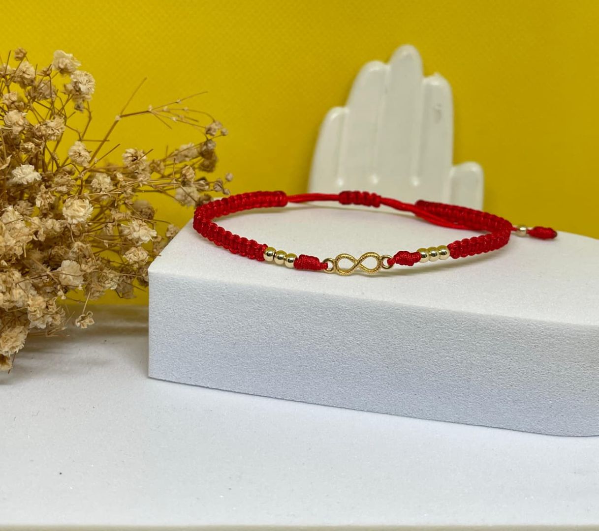 Pulsera infinito diamantado balin 3mm liso