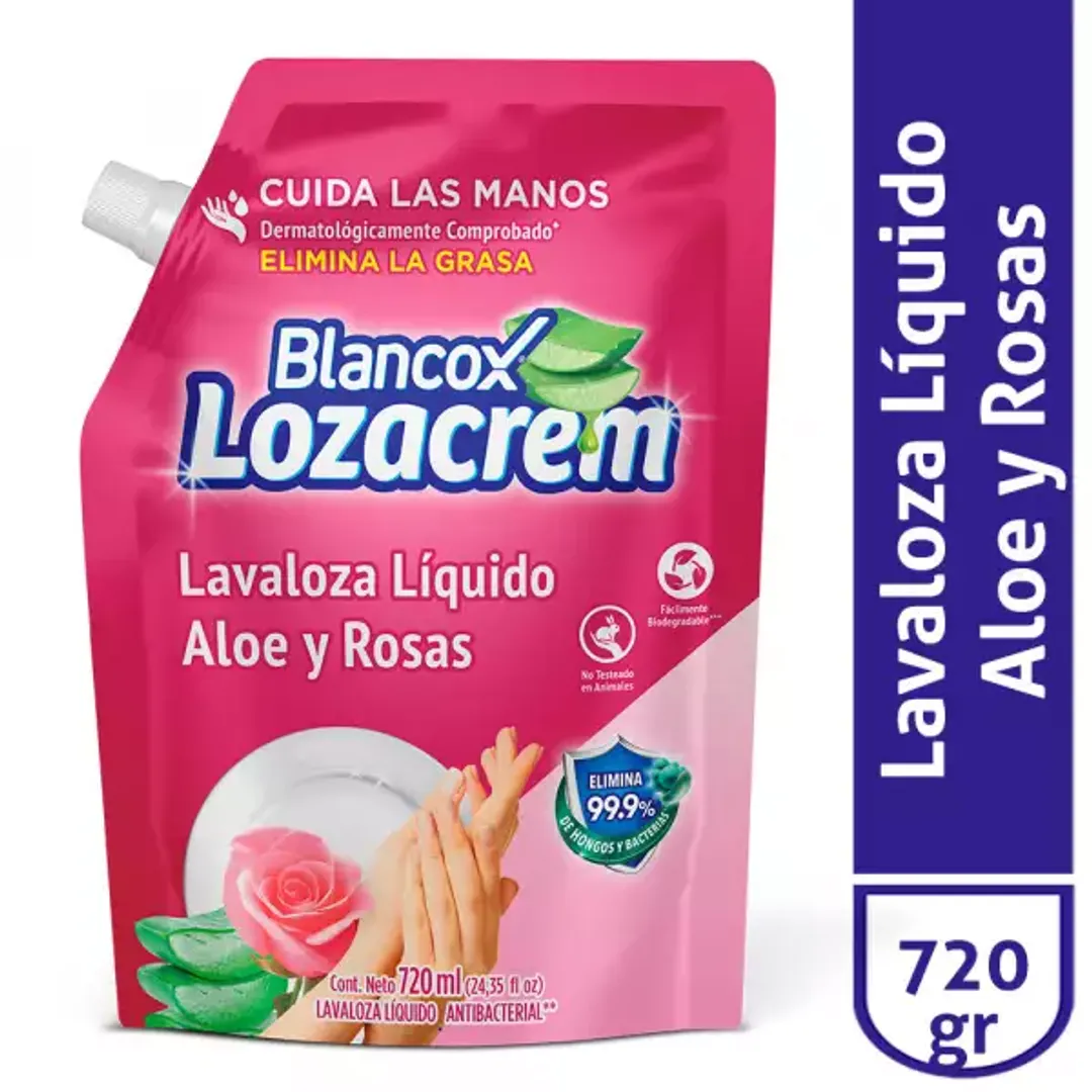 BLANCOX LOZACREAM ALOE ROSAS*720ML