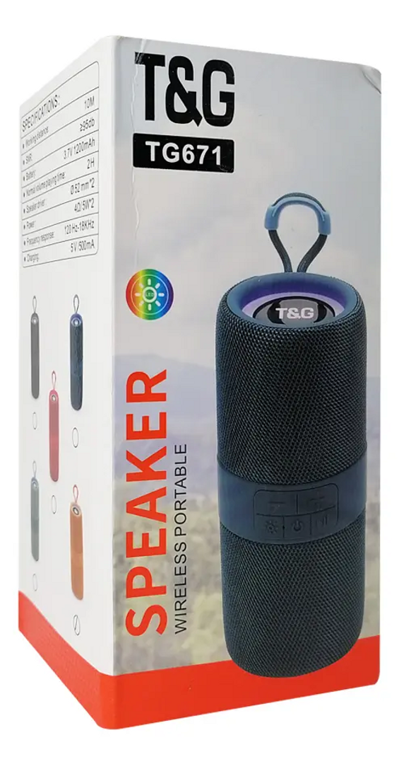 ALTAVOZ PARLANTE BOCINA BLUETOOTH LUCES LED SPEAKER TG671