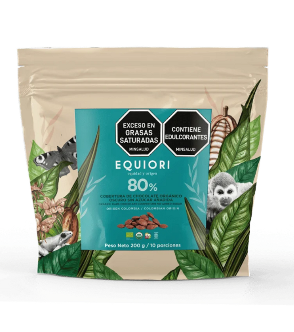 COBERTURA 80% SUGAR FREE DOY PACK X 200GR EQUIORI