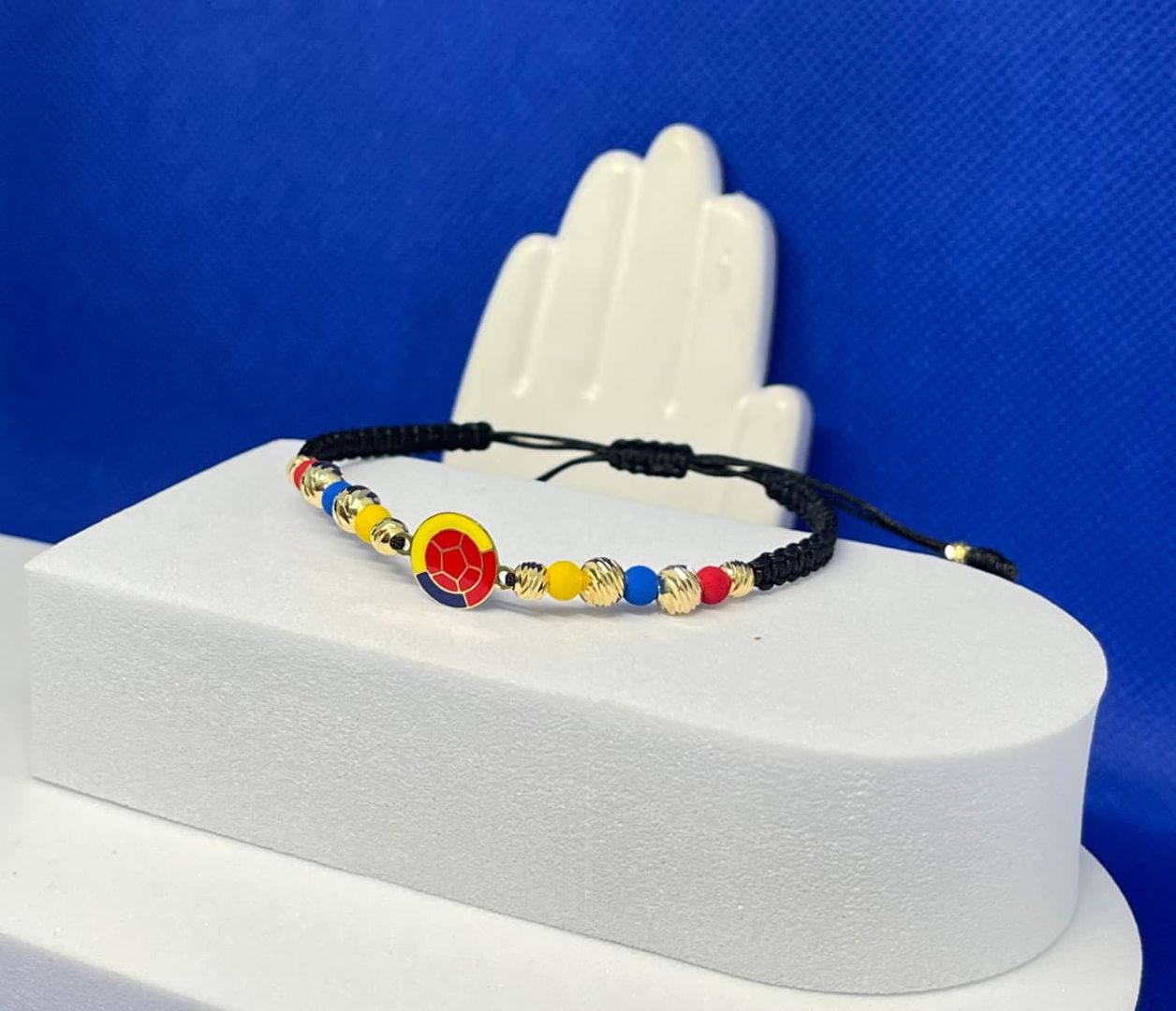 Pulsera seleccion colombia balin 4mm y 5mm italy