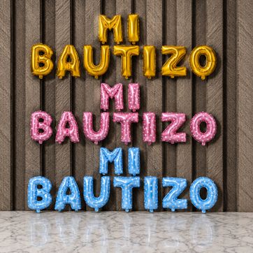 Imagen del producto LETRERO METALIZADO MI BAUTIZO 16”