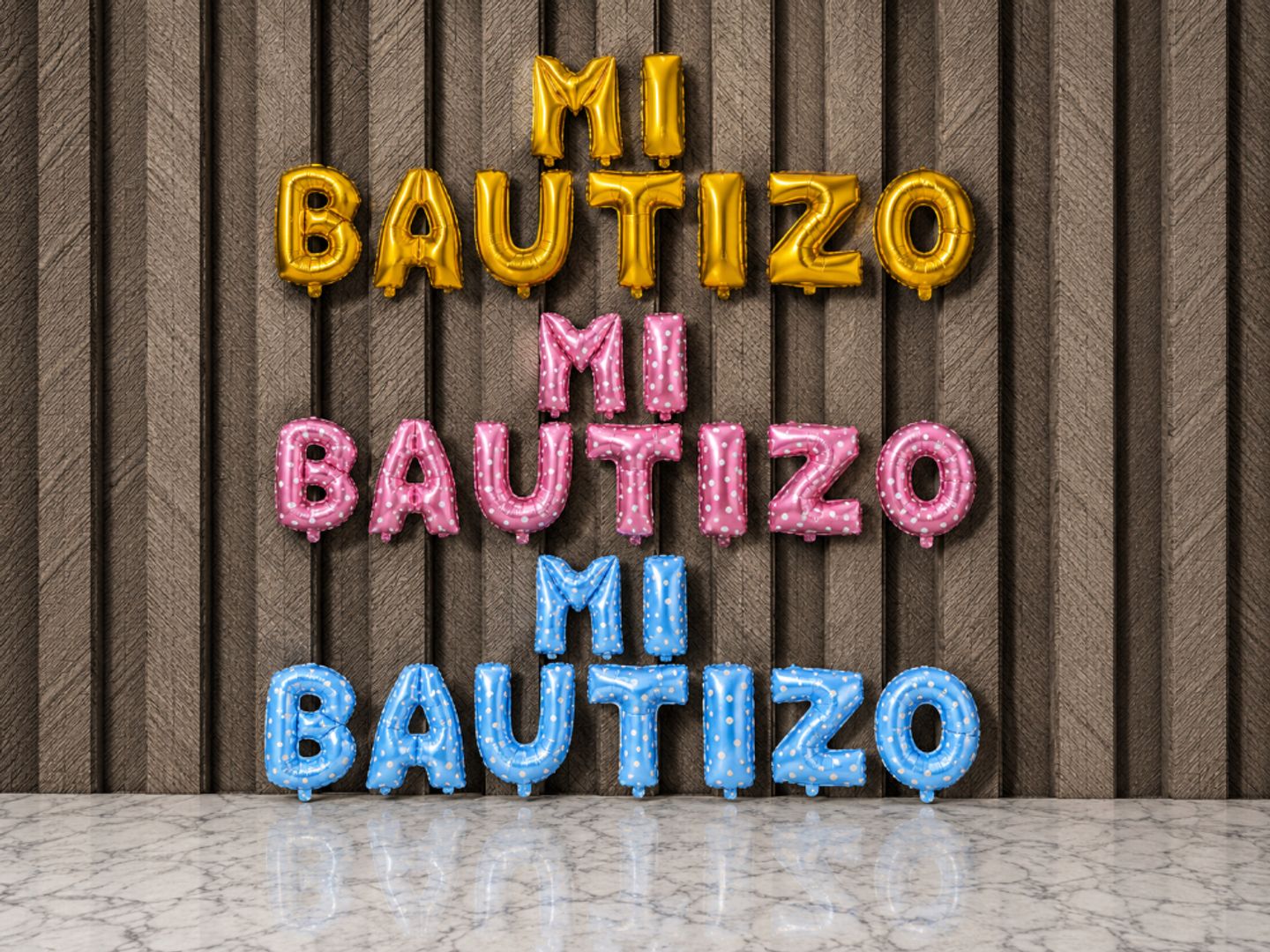 LETRERO METALIZADO MI BAUTIZO 16”