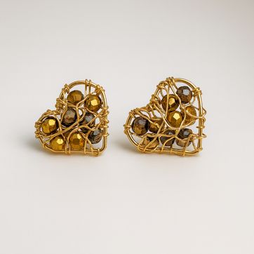 Atrapasueños Cristales Dorado/Plateado - imagen 1