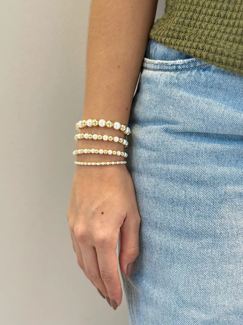 Pulsera balín perla 