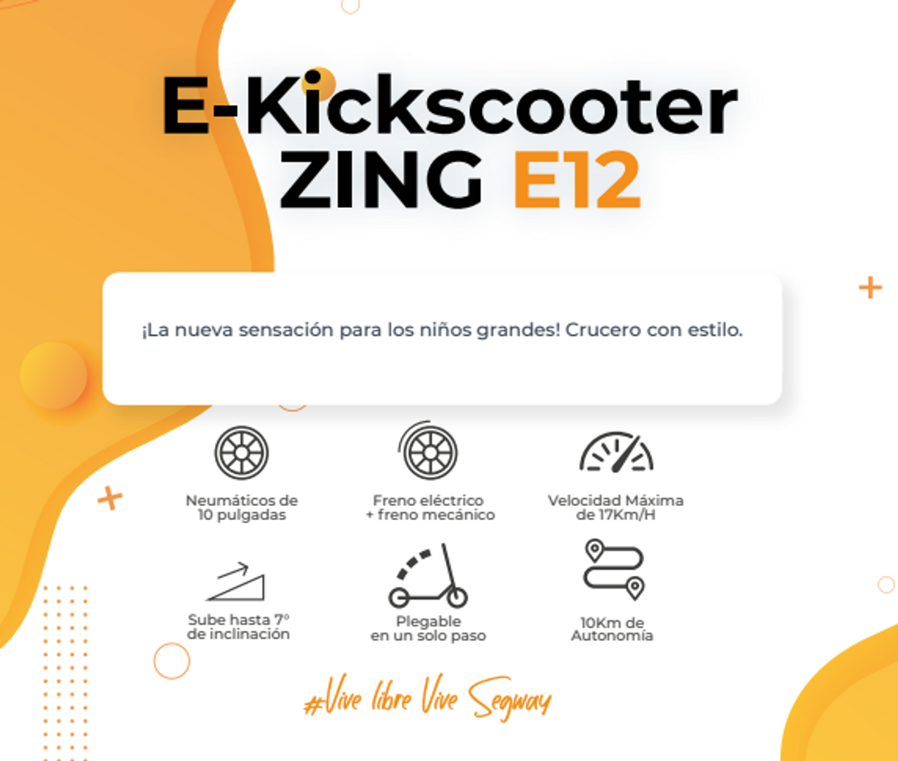NINEBOT ZING SCOOTER E12 NIÑOS