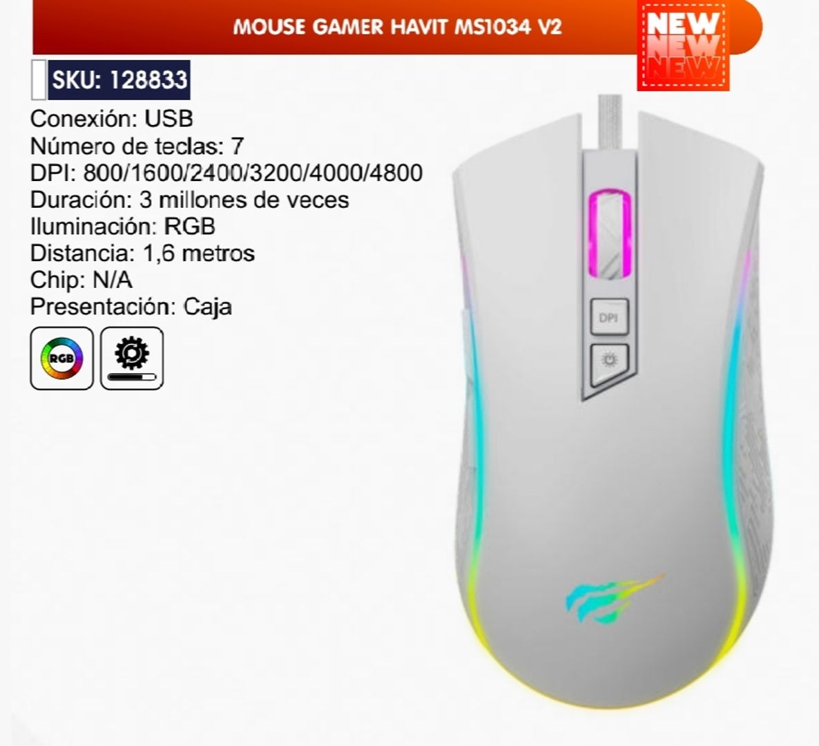 MOUSE GAMER HAVIT MS1034 V2