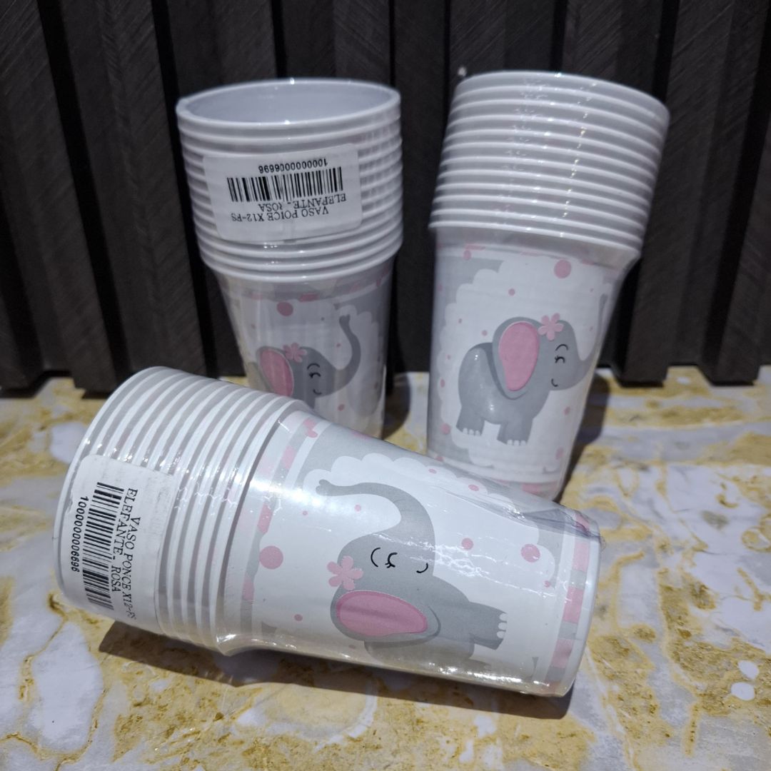 VASO X12 UND ELEFANTE ROSA 