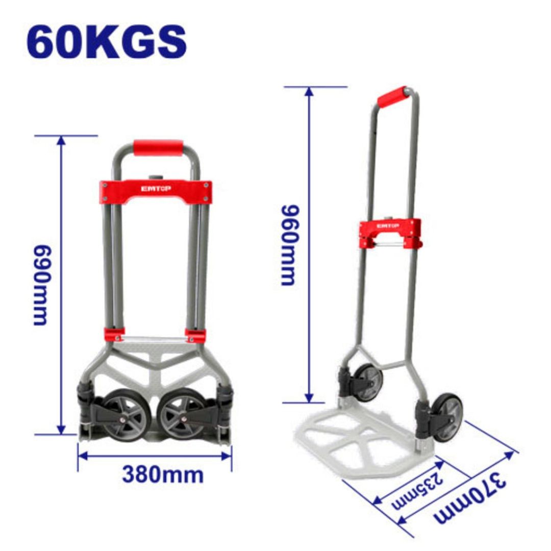 EMTOP CARRETA DE CARGA 60KG PLEGABLE BASE 235x380MM TOP VALUE