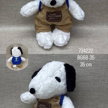 Imagen del producto SNOOPY CON OVEROL Y BOLSO 35 CM