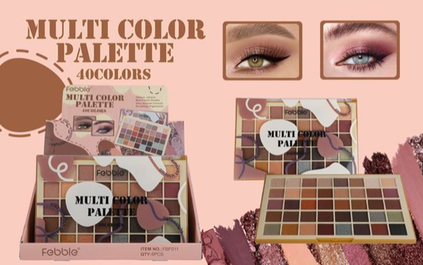 PALETA CON 40 SOMBRAS FEBBLE