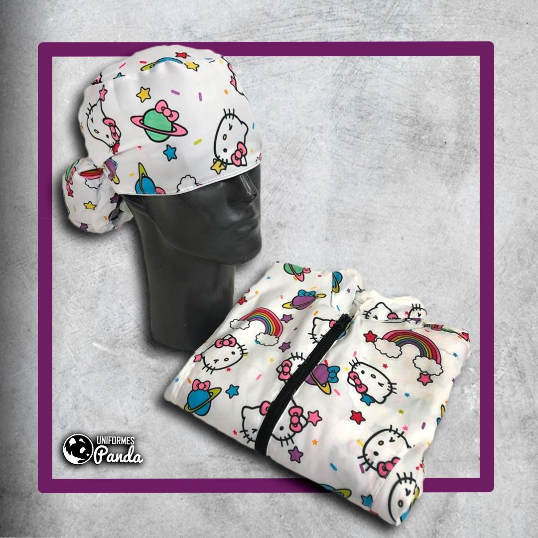 Bata Antifluido Estampada 