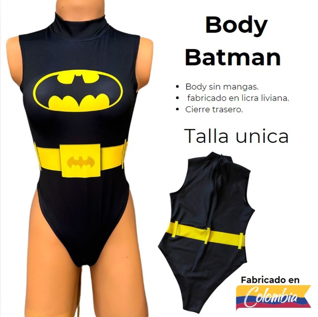 BODY TEMÁTICO BATMAN MANGA CORTA.
