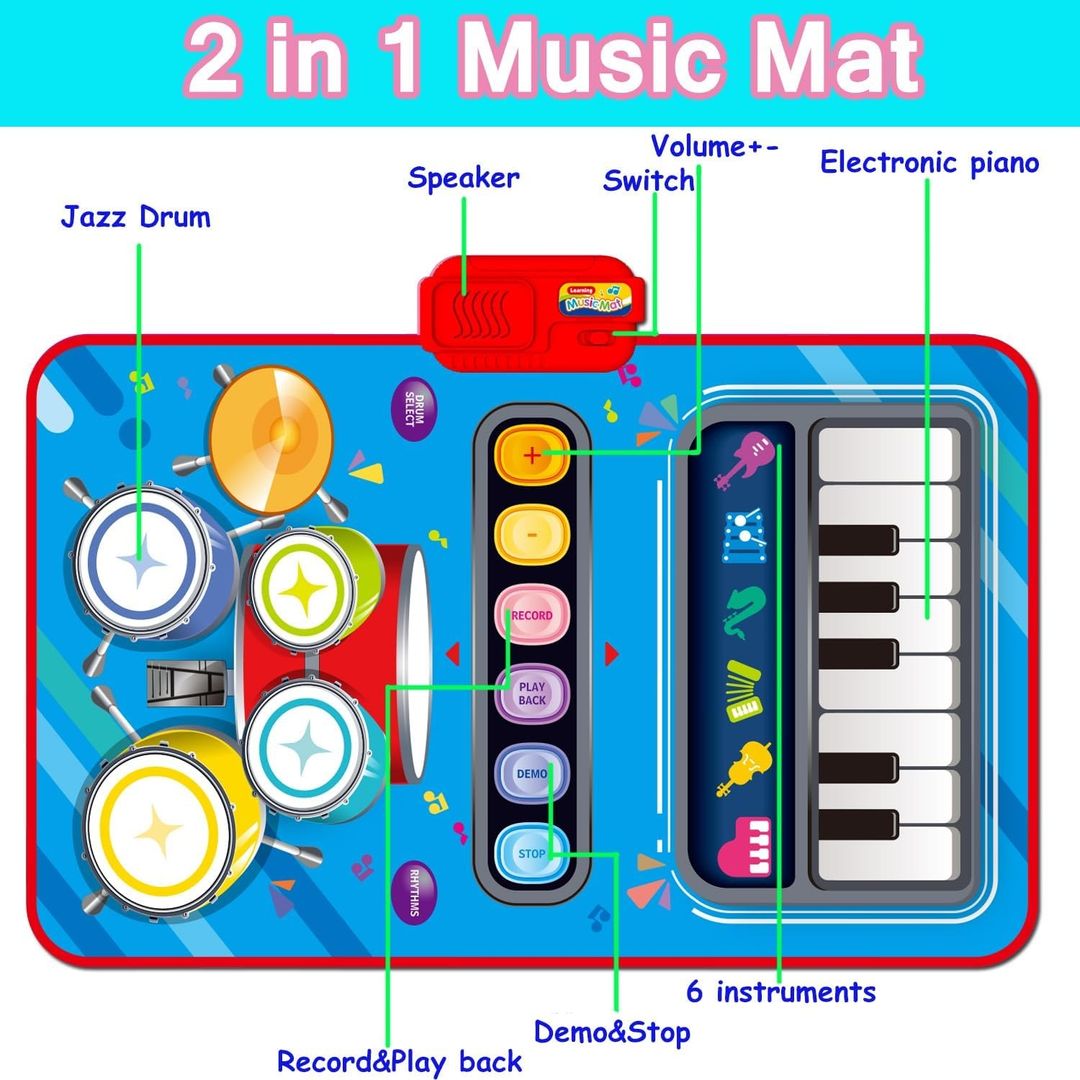 TAPETE PIANO  BEBÉ  2 EN 1  