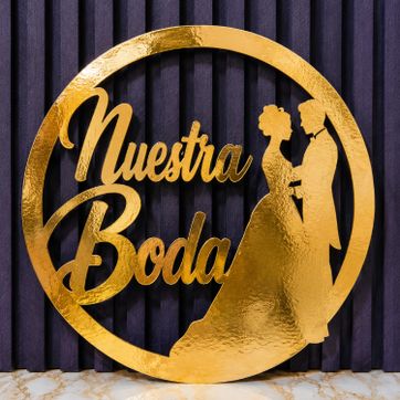 TOPPER NUESTRA BODA  - imagen 1