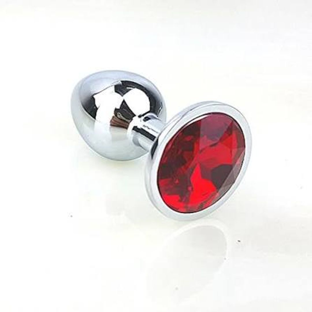 Plug Anal Metálico con Joya redonda - Talla S