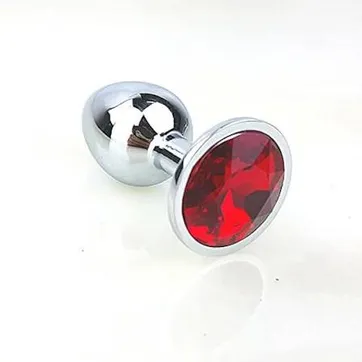Imagen del producto Plug Anal Metálico con Joya redonda - Talla S