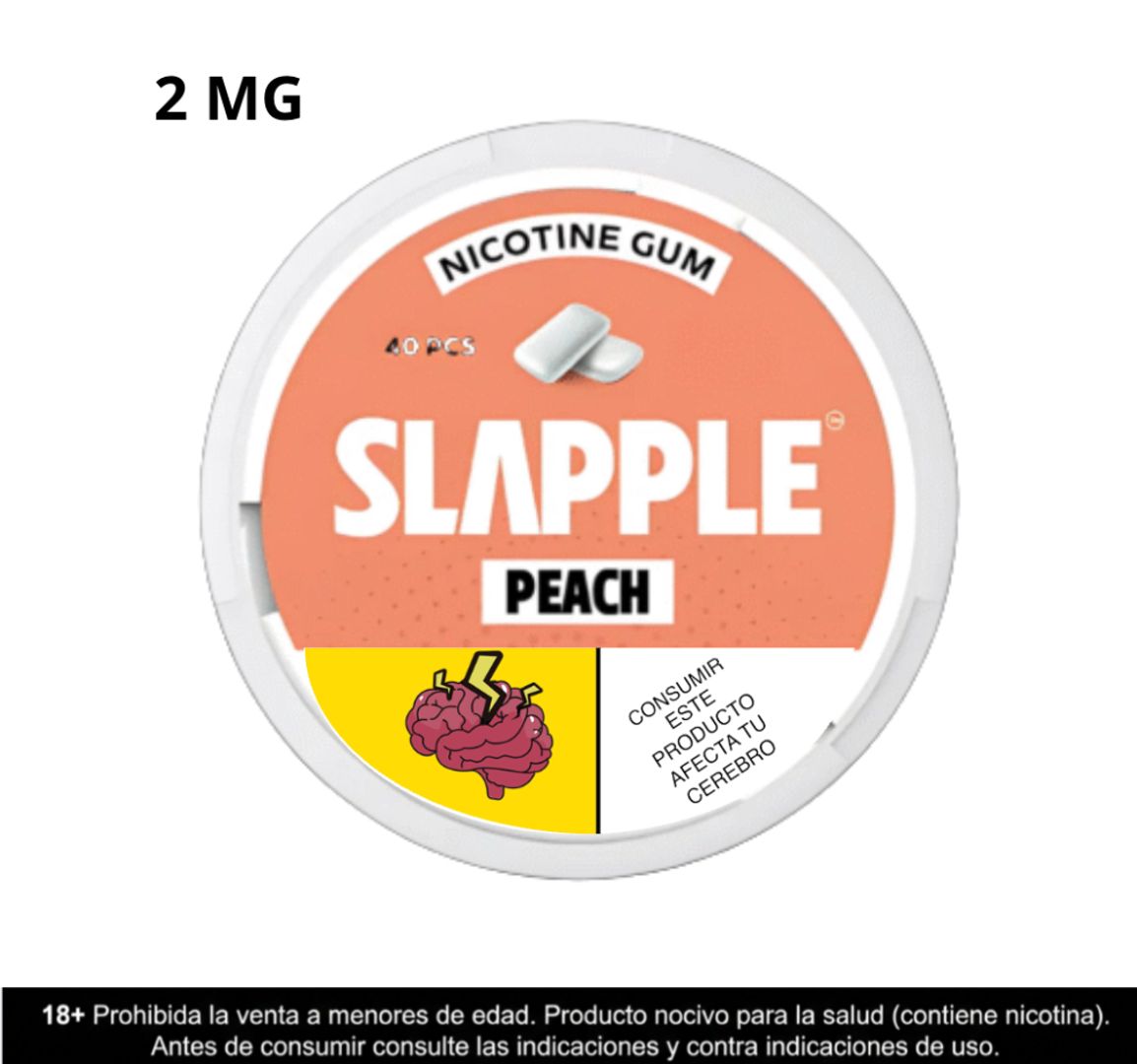 Slapple Peach Chicles De Nicotina 2mg