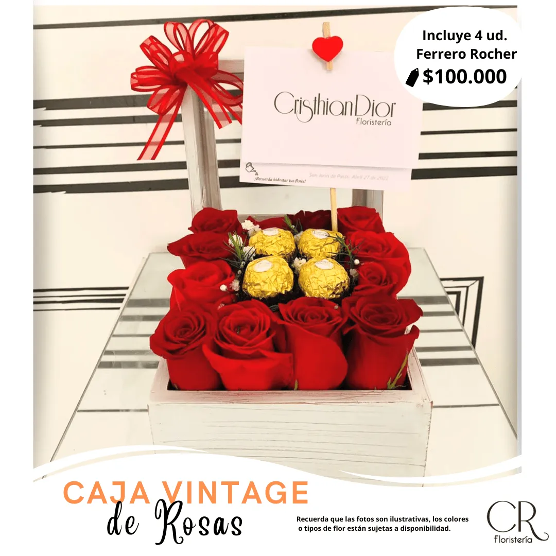 Caja Vintage de Rosas