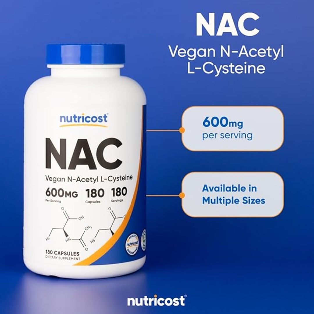 NAC Nacetil lcísteina Nutricost  0,02 oz 180 cap Nutricost 