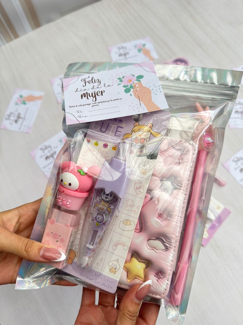 Combo día de la mujer papelería 