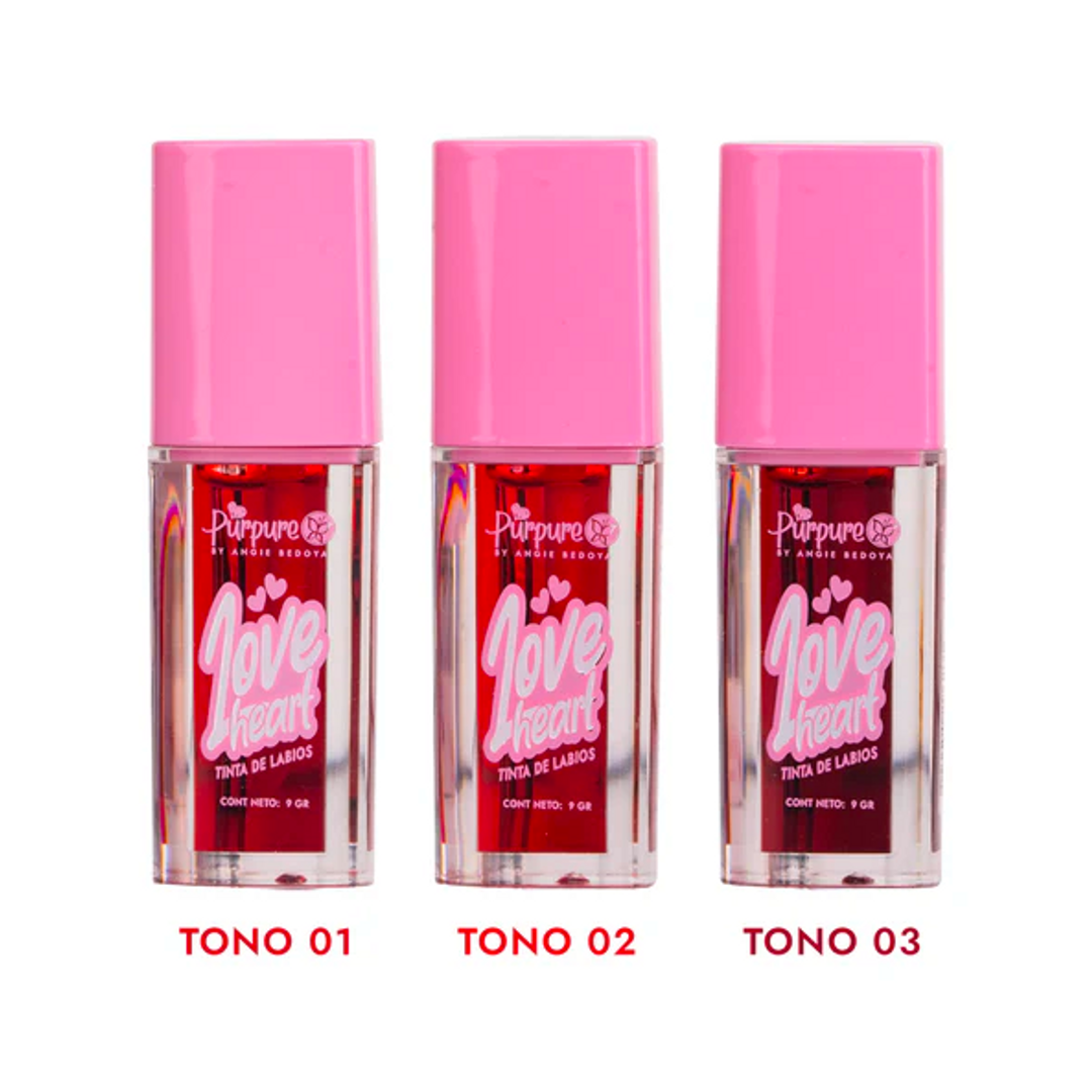 TINTA DE LABIOS LOVE HEART PURPURE