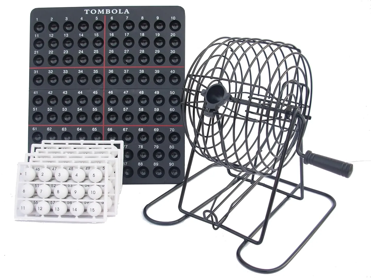 JUEGO DE BINGO CON BOLILLERO METALICO 90 NUMEROS Y 40 CARTONES